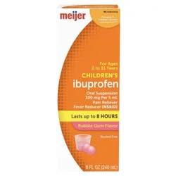 Meijer Children's Ibuprofen Oral Suspension, Bubble Gum