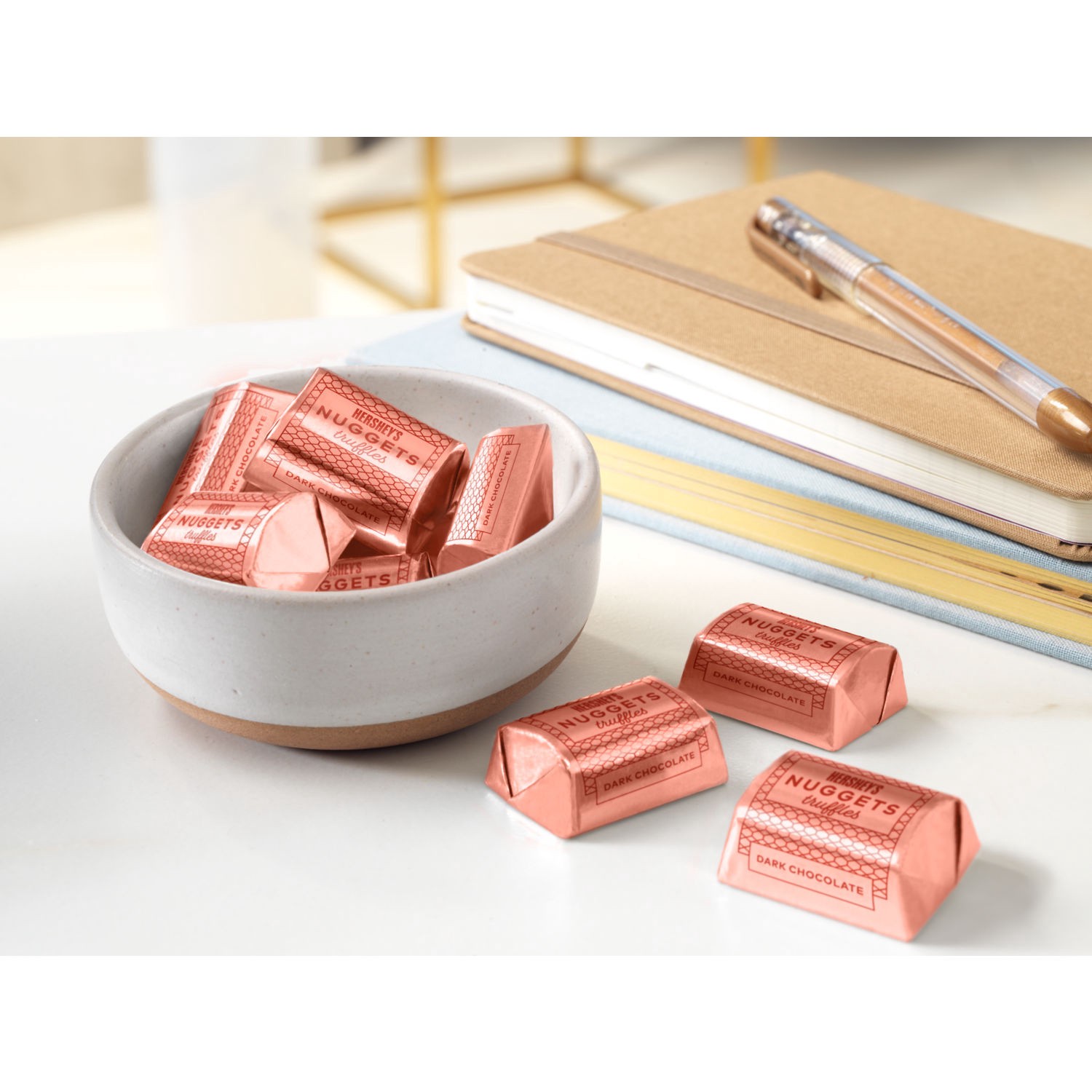 slide 3 of 8, Hershey's NUGGETS Dark Chocolate Truffles, Candy Share Pack, 7.7 oz, 7.7 oz