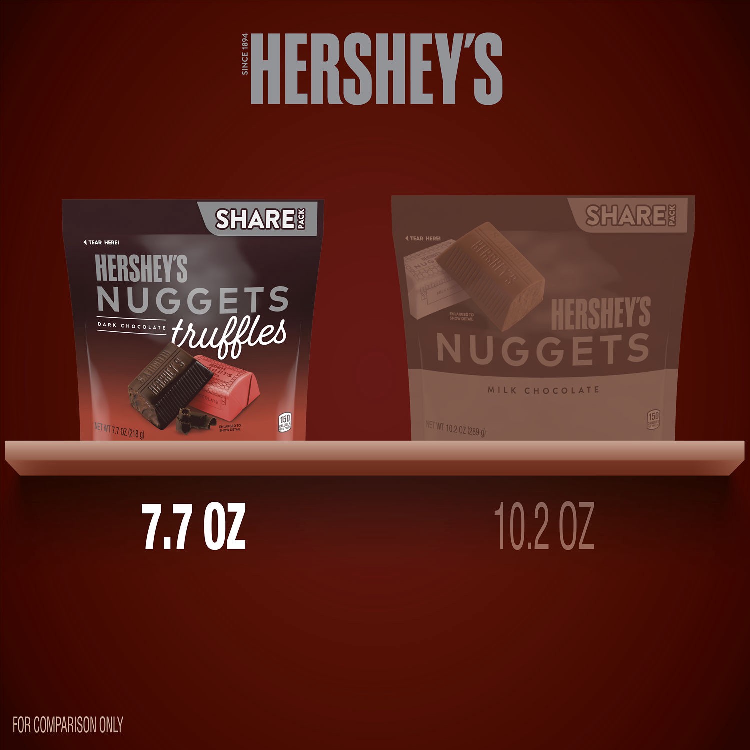 slide 4 of 8, Hershey's NUGGETS Dark Chocolate Truffles, Candy Share Pack, 7.7 oz, 7.7 oz