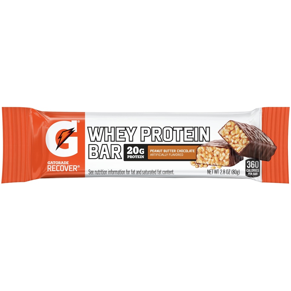 Gatorade Recover Peanut Butter Chocolate Whey Protein Bar 2.8 oz Shipt