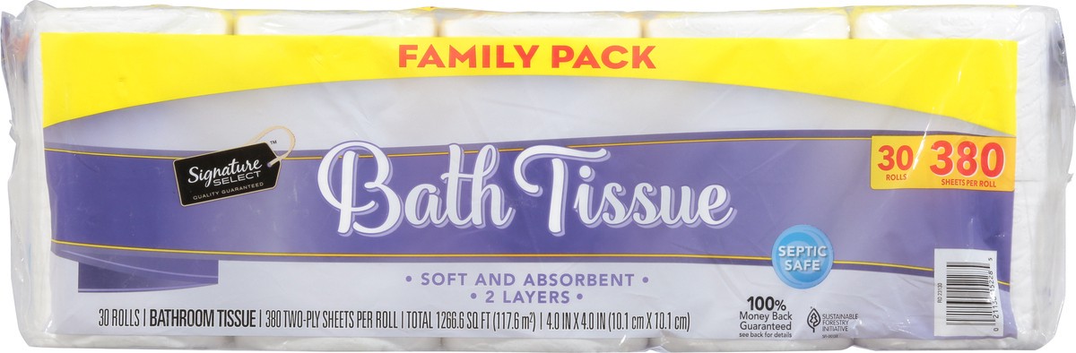 slide 5 of 9, Signature Select 2-Ply Bathroom Tissue Family Pack 30 ea, 30 ct