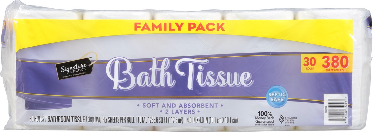 slide 6 of 9, Signature Select 2-Ply Bathroom Tissue Family Pack 30 ea, 30 ct