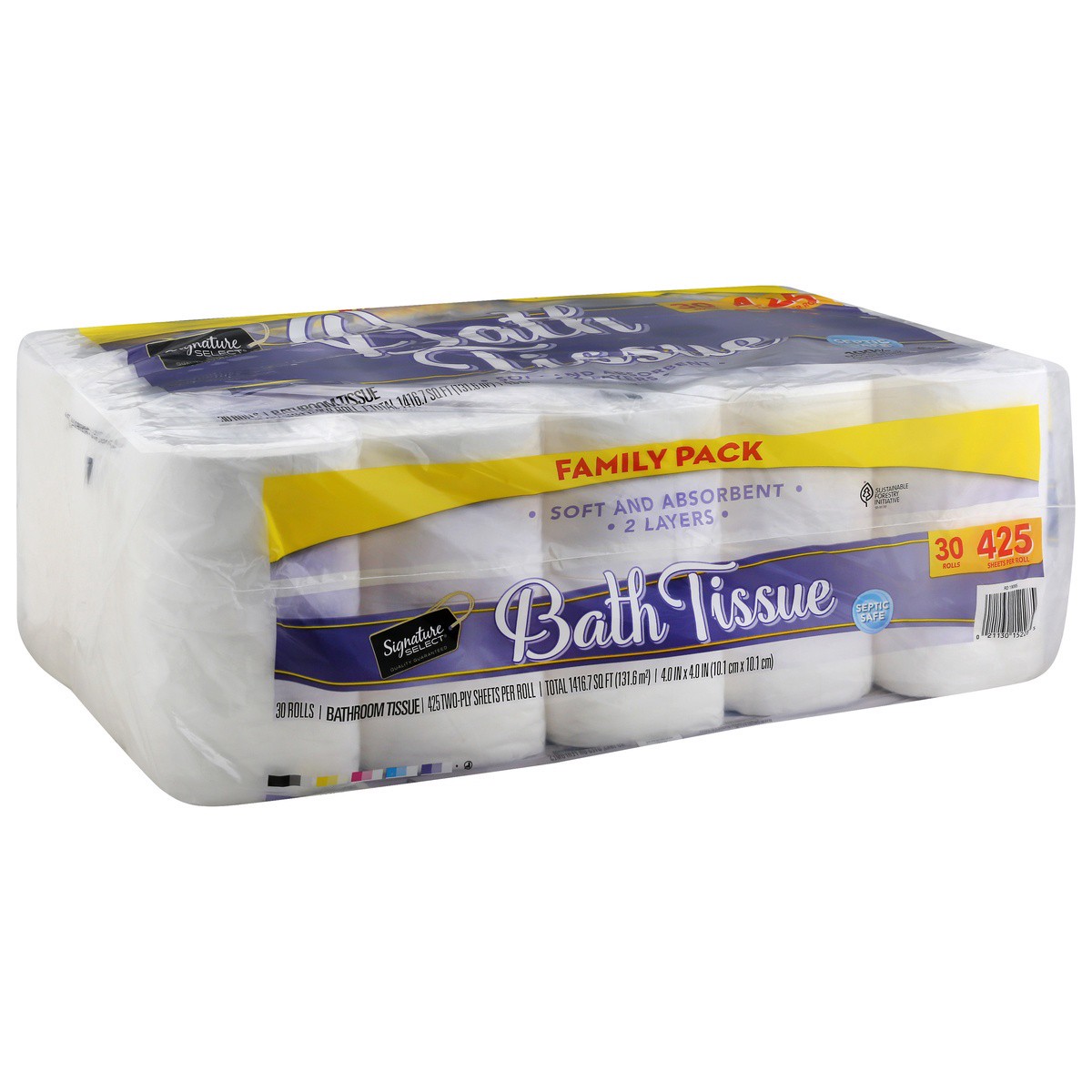 slide 1 of 9, Signature Select 2-Ply Bathroom Tissue Family Pack 30 ea, 30 ct