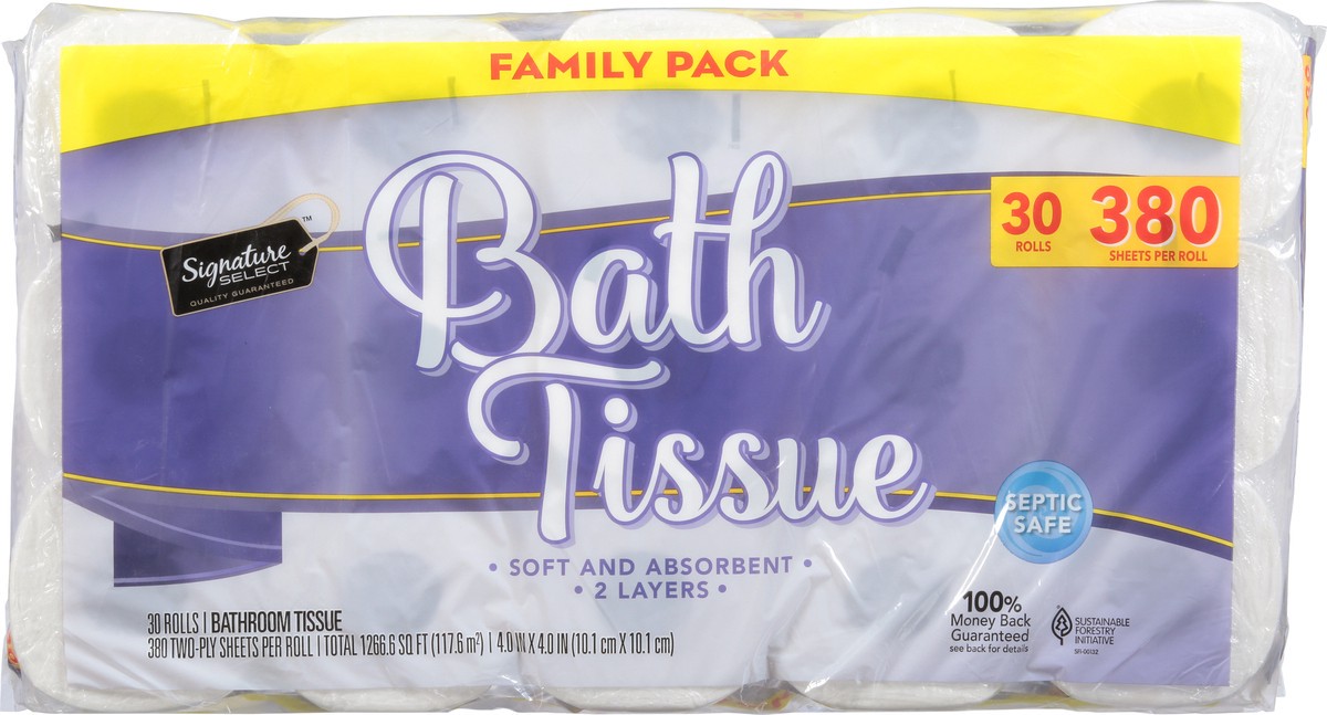 slide 9 of 9, Signature Select 2-Ply Bathroom Tissue Family Pack 30 ea, 30 ct