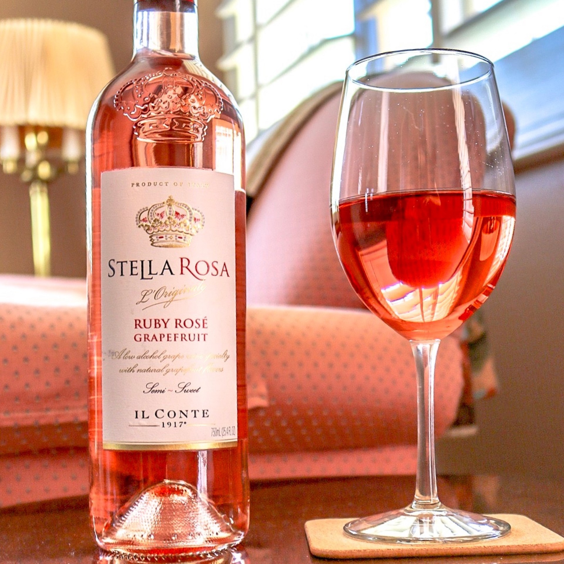 slide 8 of 9, Stella Rosa Ruby Rose Grapefruit Semi-Sweet Rose Wine 750mL, 25.4 fl oz