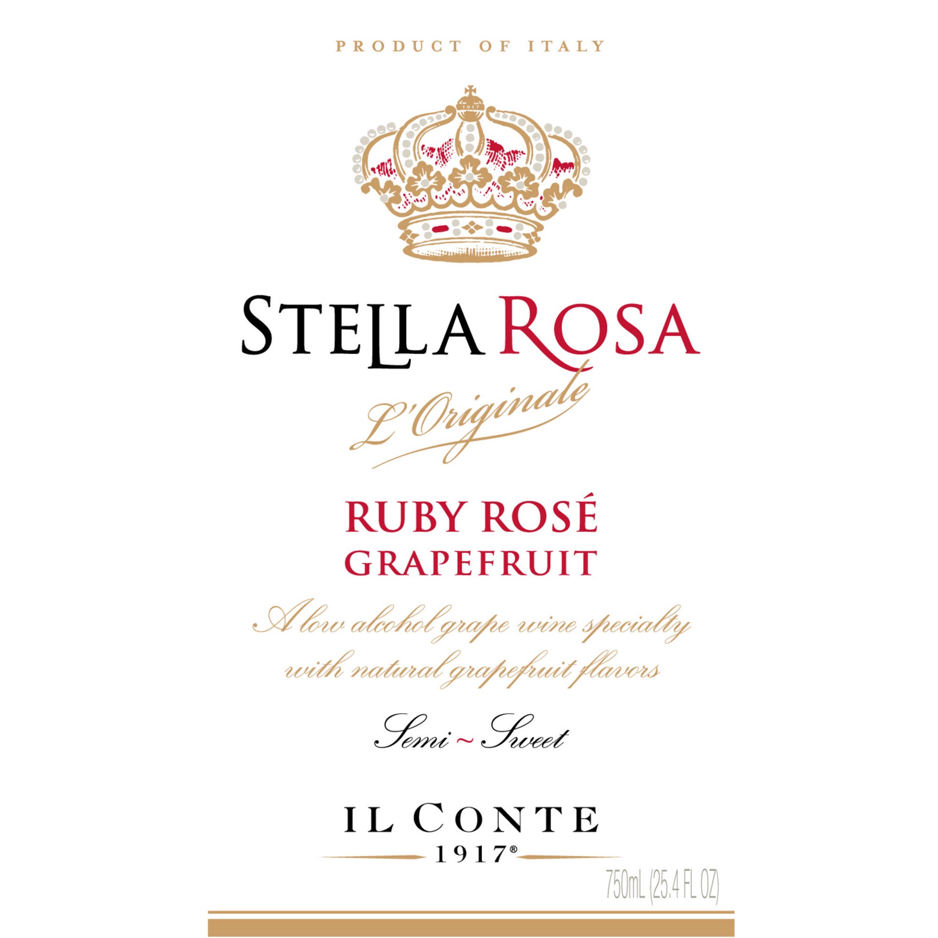 slide 5 of 9, Stella Rosa Ruby Rose Grapefruit Semi-Sweet Rose Wine 750mL, 25.4 fl oz