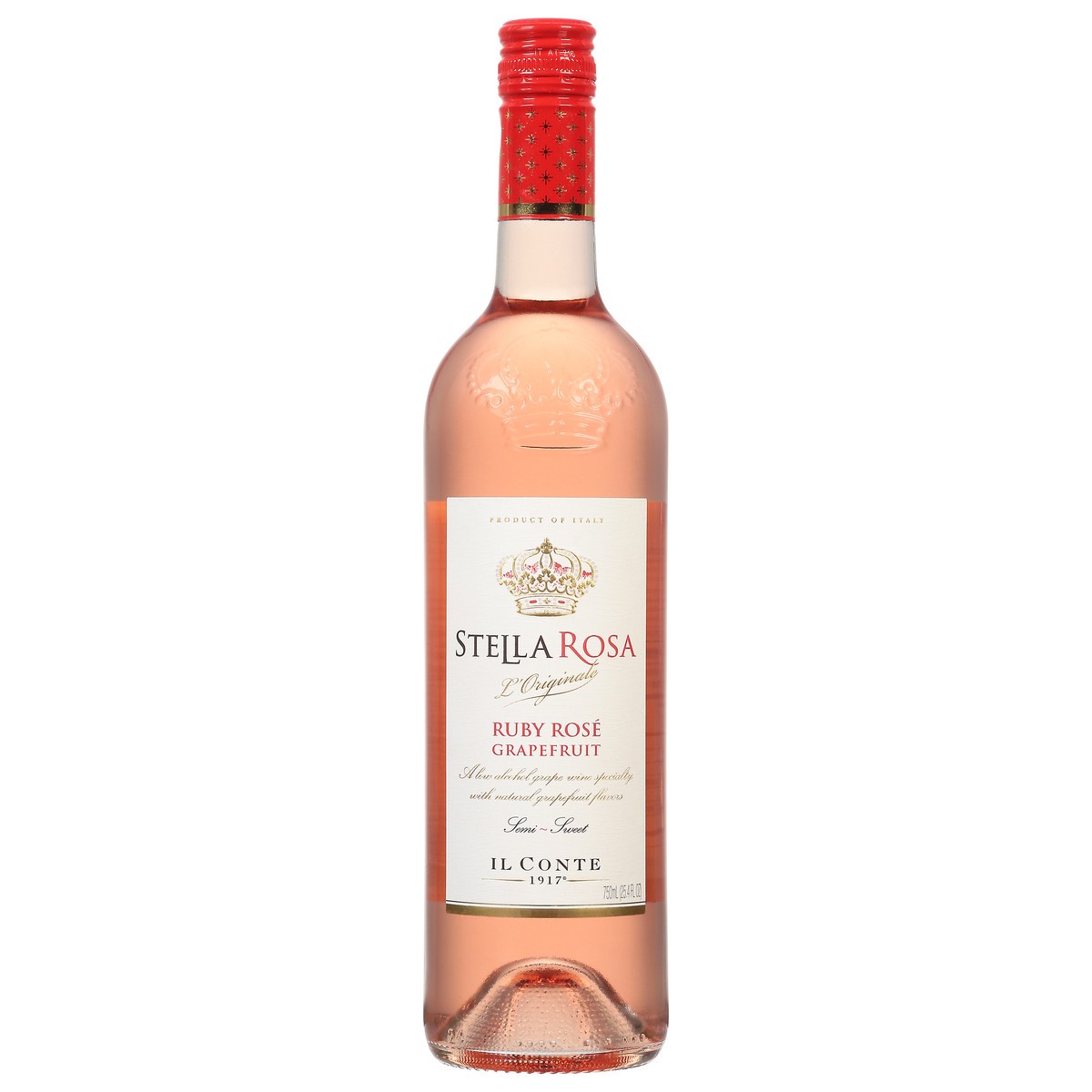 slide 1 of 9, Stella Rosa Ruby Rose Grapefruit Semi-Sweet Rose Wine 750mL, 25.4 fl oz