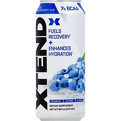 slide 1 of 1, XTEND Carbonated Blue Raspberry Ice Recovery Drink, 16 oz