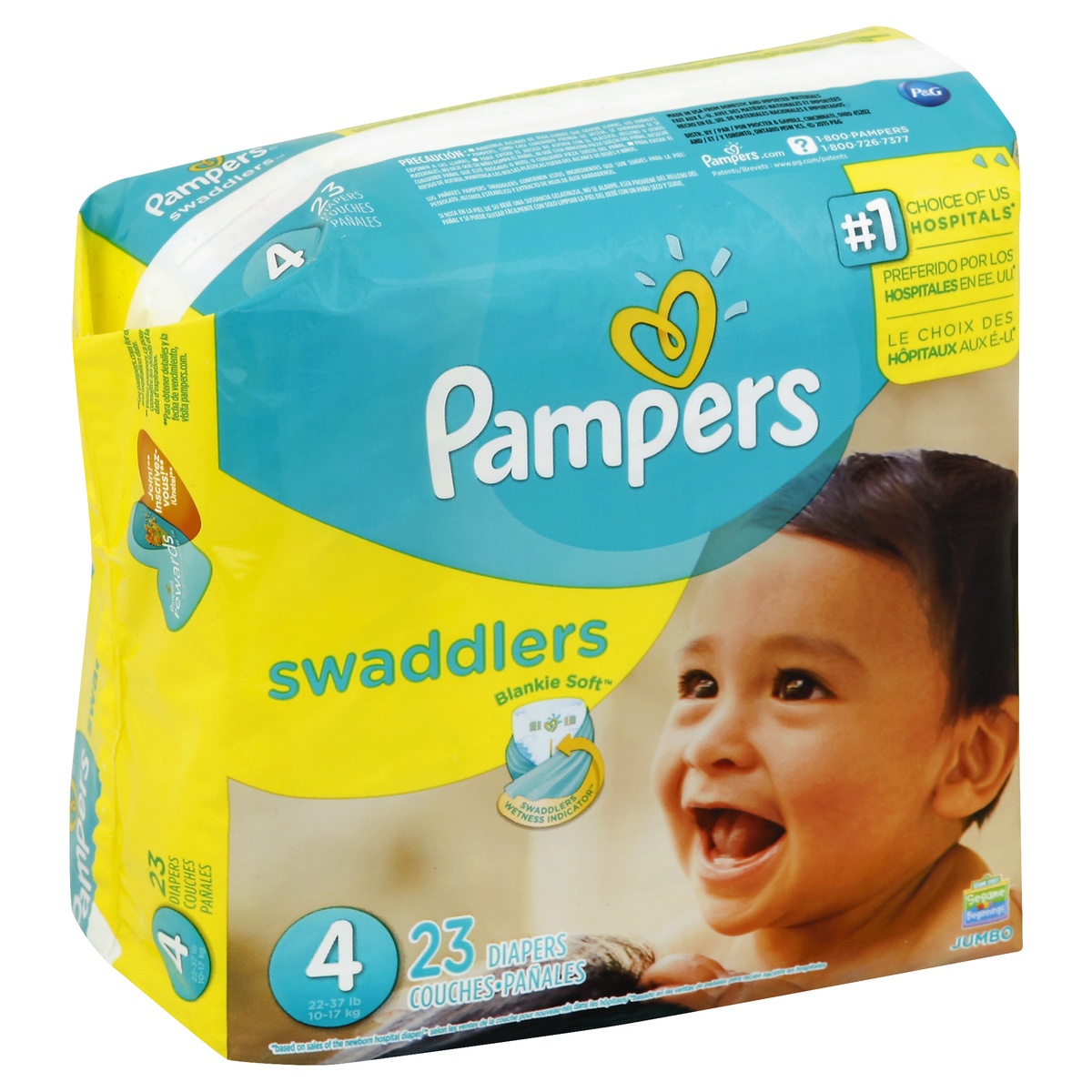 slide 1 of 1, Pampers Diapers 23 ea, 23 ct