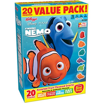 slide 1 of 1, Kellogg's Nemo Assorted Fruit Flavored Snack Value Pack, 16 oz