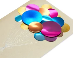 Papyrus #56 Birthday Card - Paillette Balloons