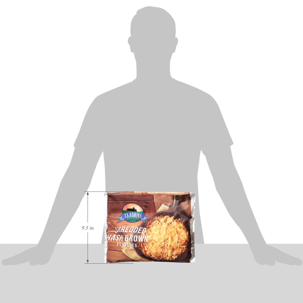 slide 12 of 14, TJ Farms Shredded Hashbrowns, 1 ct