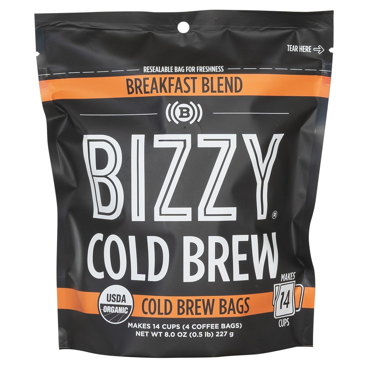 slide 4 of 5, Bizzy Coffee Coffee, Cold Brew Bags, Breakfast Blend, 4 ct