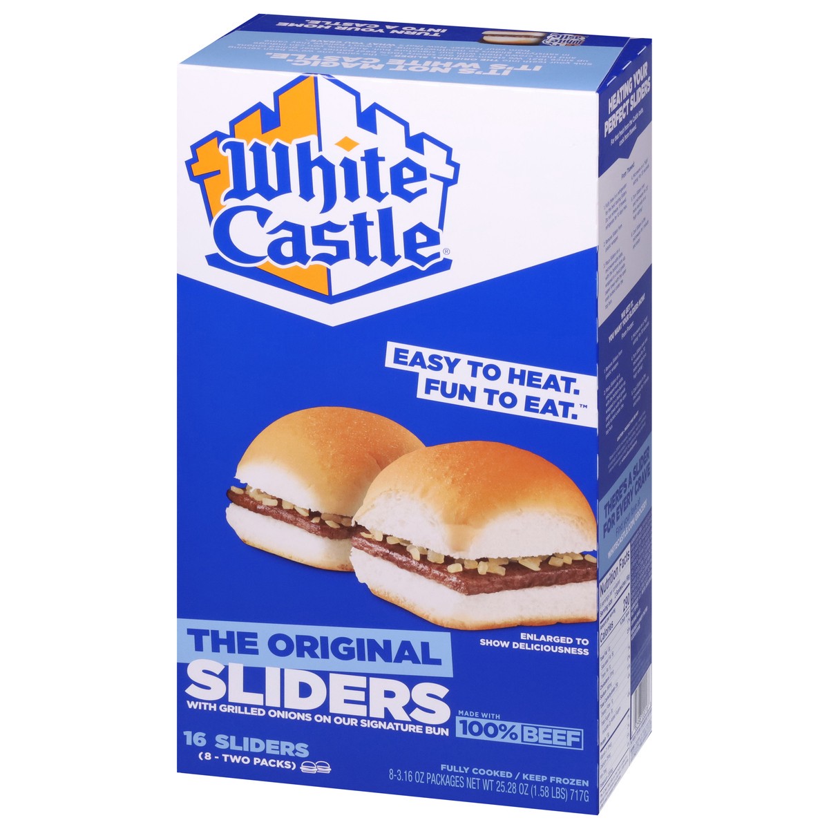 slide 4 of 9, White Castle Hamburger, 25.28 oz