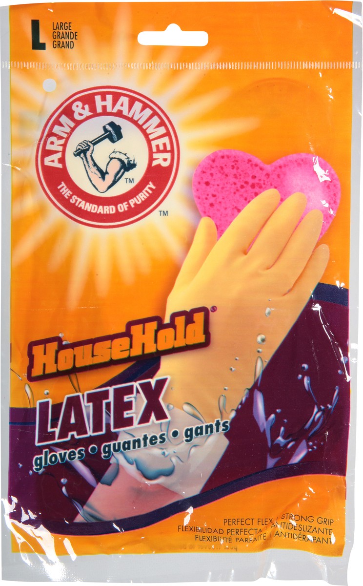 slide 7 of 9, ARM & HAMMER Karmin Arm & Hammer Arm & Hammer Large Latex Gloves 1 Pair, 1 pair
