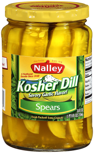 slide 1 of 1, Nalley Kosher Dill Garlic Spea, 24 oz