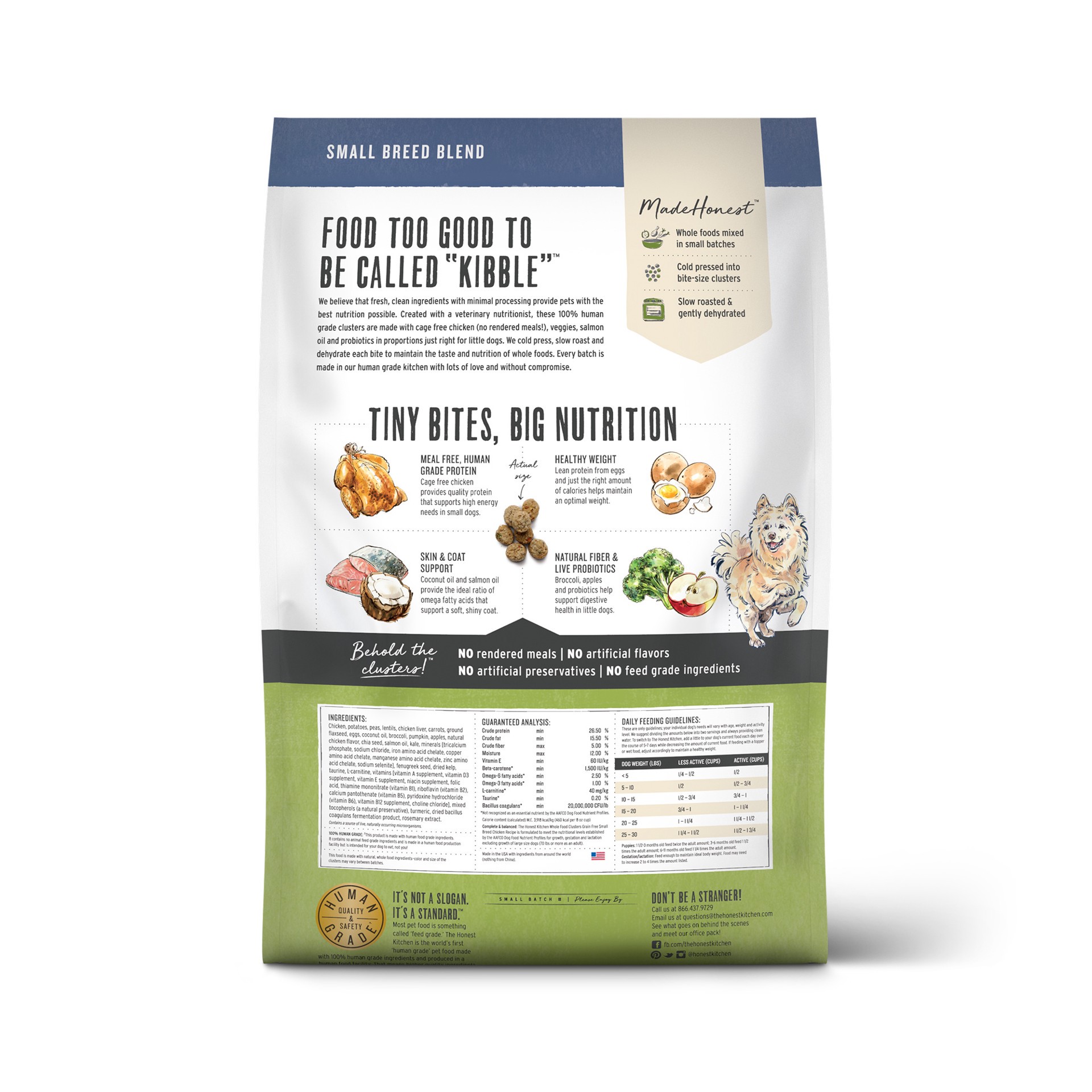 slide 3 of 8, The Honest Kitchen Whole Food Clusters Whole Food Clusters Small Breed Grain Free Chicken Dry Dog Food, 10 lb Bag, 10 lb