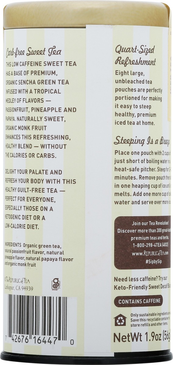 slide 3 of 9, The Republic of Tea Tropical Green Tea Sweet Tea - 1.9 oz, 1.9 oz