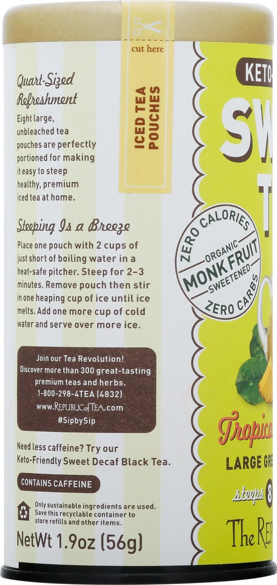 slide 7 of 9, The Republic of Tea Tropical Green Tea Sweet Tea - 1.9 oz, 1.9 oz