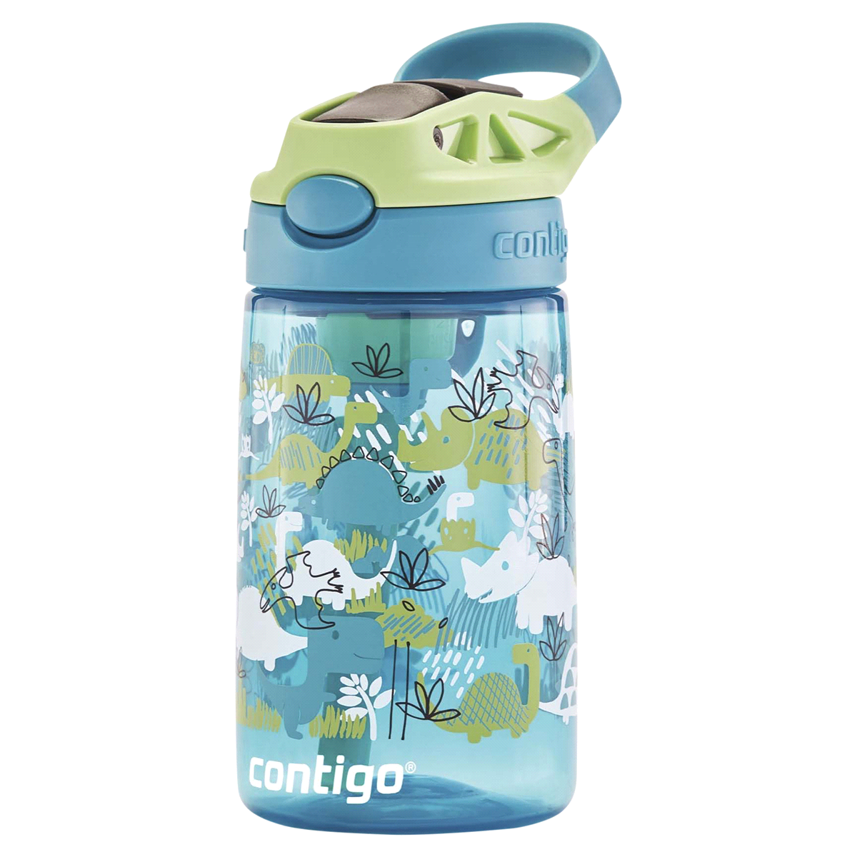 slide 5 of 21, Contigo Kids Water Bottle with Redesigned AUTOSPOUT Straw, Dinos, 14 oz