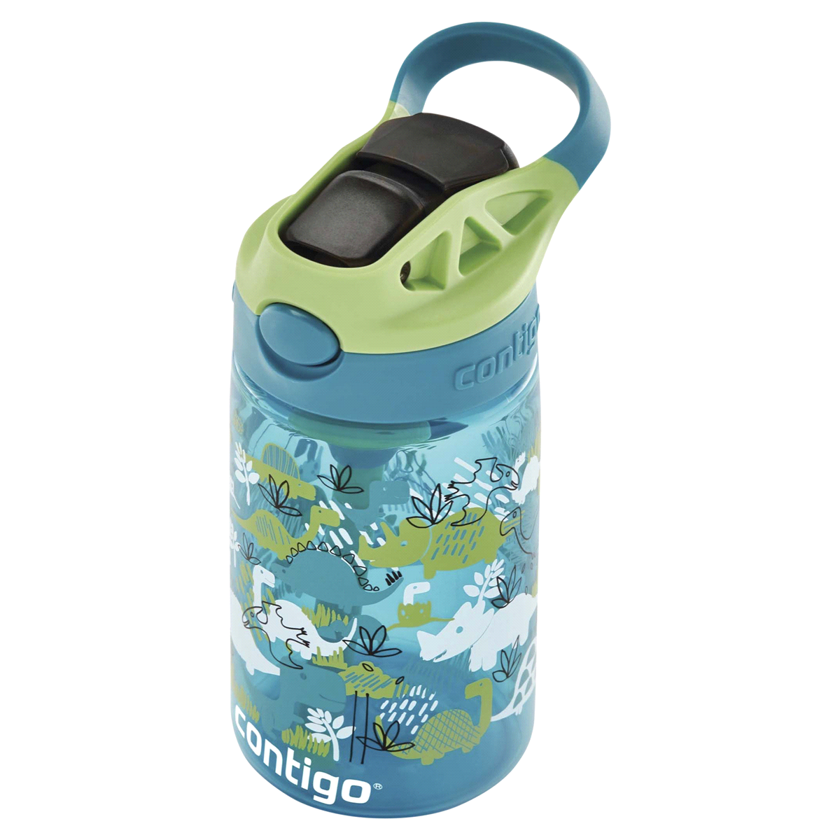 slide 9 of 21, Contigo Kids Water Bottle with Redesigned AUTOSPOUT Straw, Dinos, 14 oz
