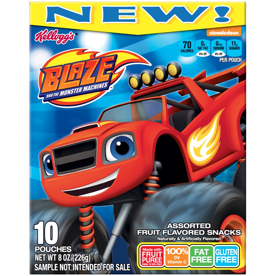 slide 1 of 1, Kellogg's Blaze And The Monster Machines Fruit Flavored Snacks, 10 ct