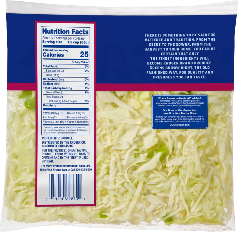 slide 2 of 2, Kroger Angel Hair Coleslaw Cabbage, 10 oz