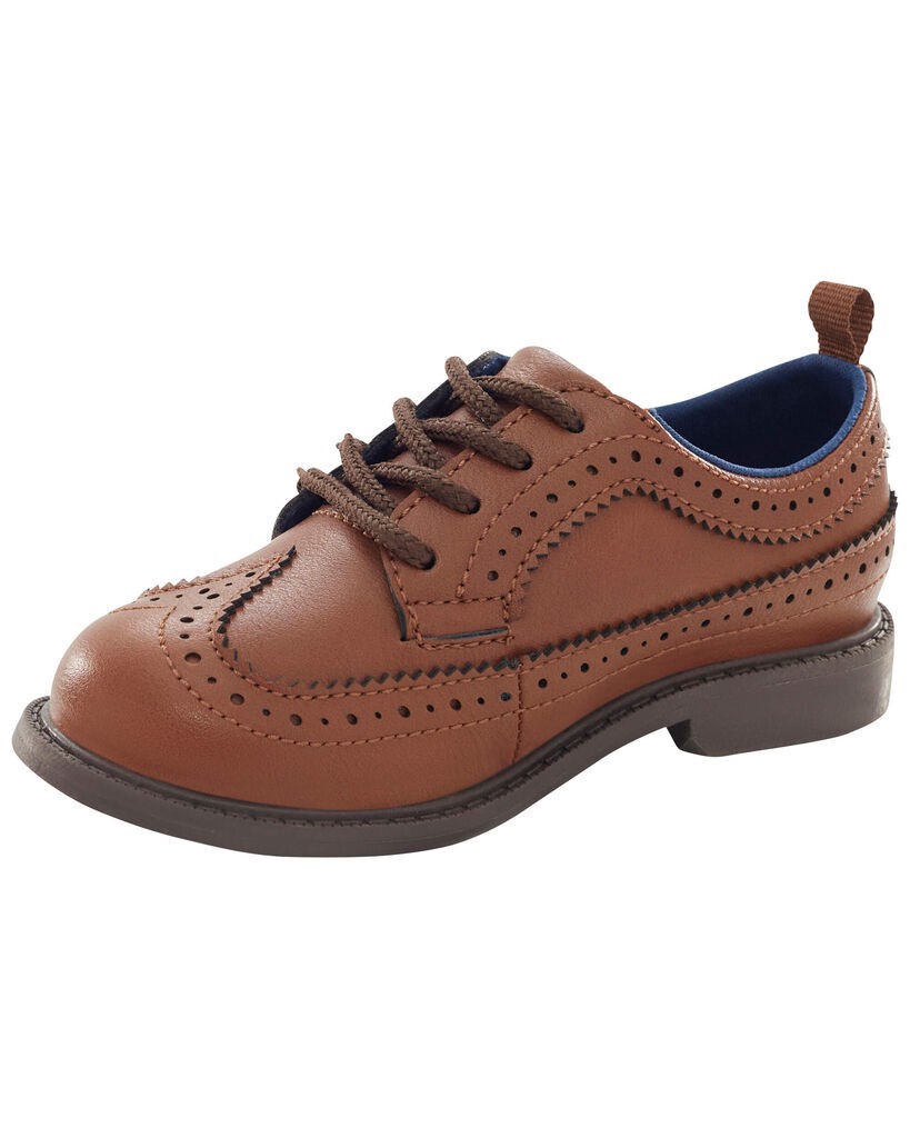 slide 5 of 6, Carter's Toddler Oxford Dress Shoes Brown 7, 1 ct