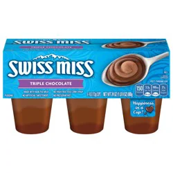 Swiss Miss Triple Chocolate Pudding 6 - 4 oz Cups