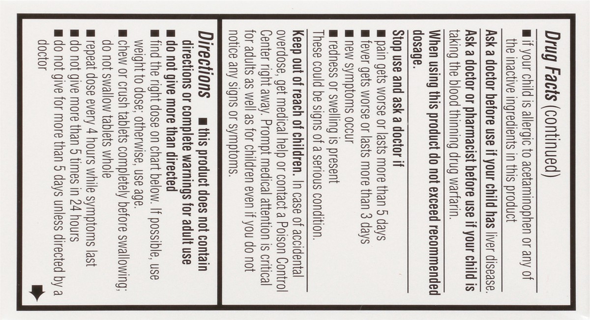 slide 10 of 10, TopCare Health Children's Ages 2 to 11 Years Grape Flavor 160 mg Pain & Fever 24 Chewable Tablets, 24 ct
