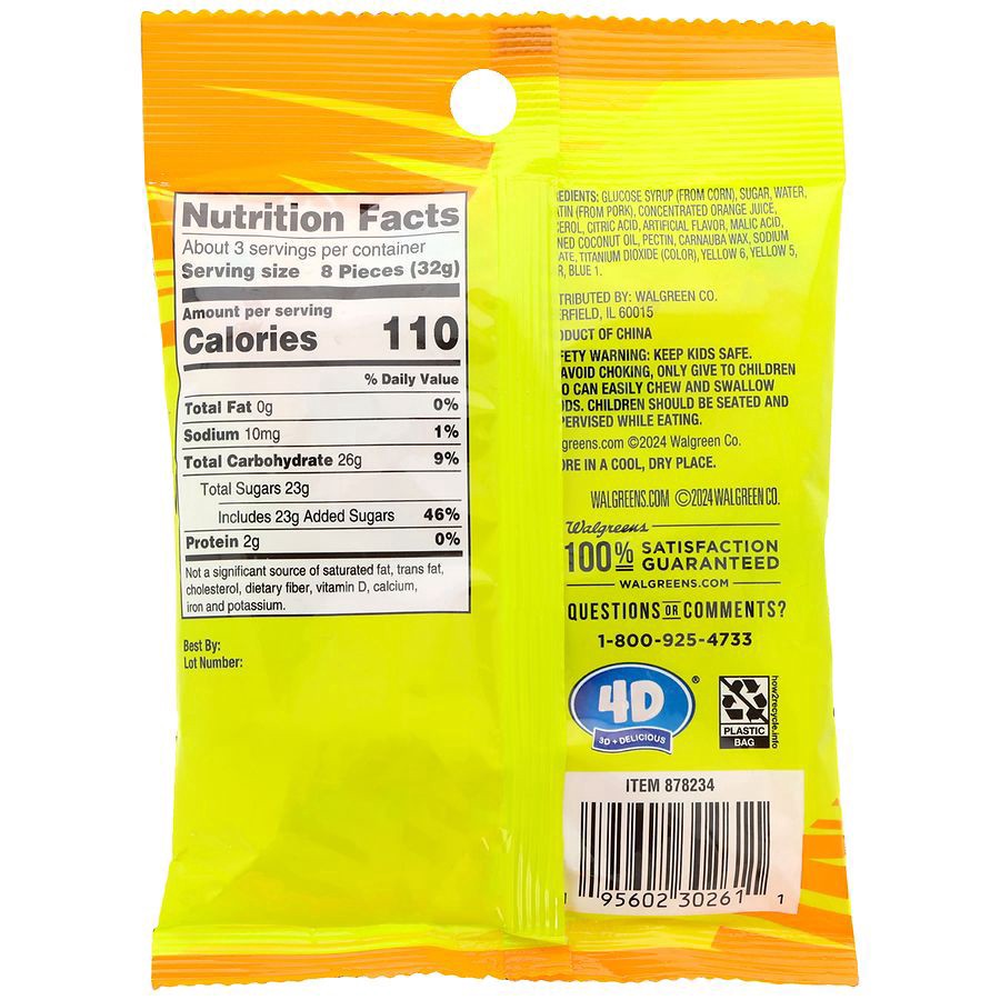 slide 4 of 5, Nice! Gummy Burst Center Filled Candy Clementine, 3.53 oz