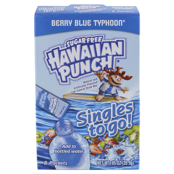 slide 1 of 1, Hawaiian Punch Berry Blue Typhoon Drink Mix, 8 ct; 0.95 oz