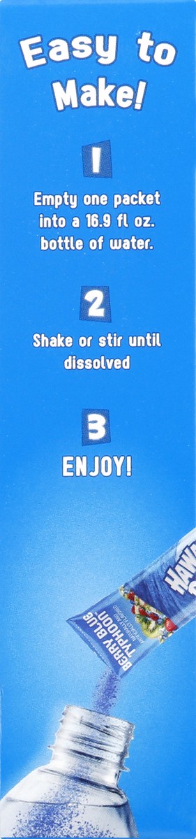 slide 7 of 9, Hawaiian Punch Sugar Free On The Go Berry Blue Typhoon Drink Mix Packets 8 ea, 8 ct