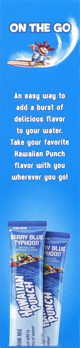 slide 8 of 9, Hawaiian Punch Sugar Free On The Go Berry Blue Typhoon Drink Mix Packets 8 ea, 8 ct