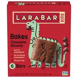 LÄRABAR Kids Bakes Chocolate Brownie Gluten Free Bars, 5.76 oz, 6 Ct