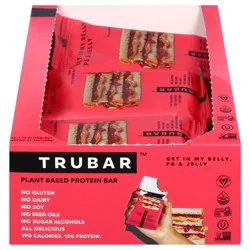 Trubar Plant Based Get In My Belly PB & Jelly Protein Bar - 12 x 1.76 oz Bars