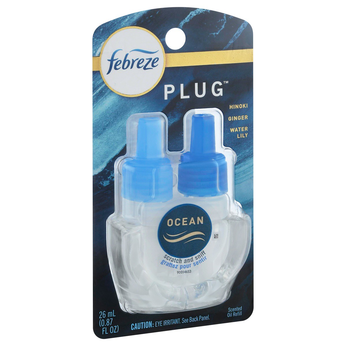 slide 2 of 10, Febreze Odor-Fighting Fade Defy PLUG Air Freshener Refill, Ocean, (1) .87 fl. oz. Oil Refill, 0.87 oz