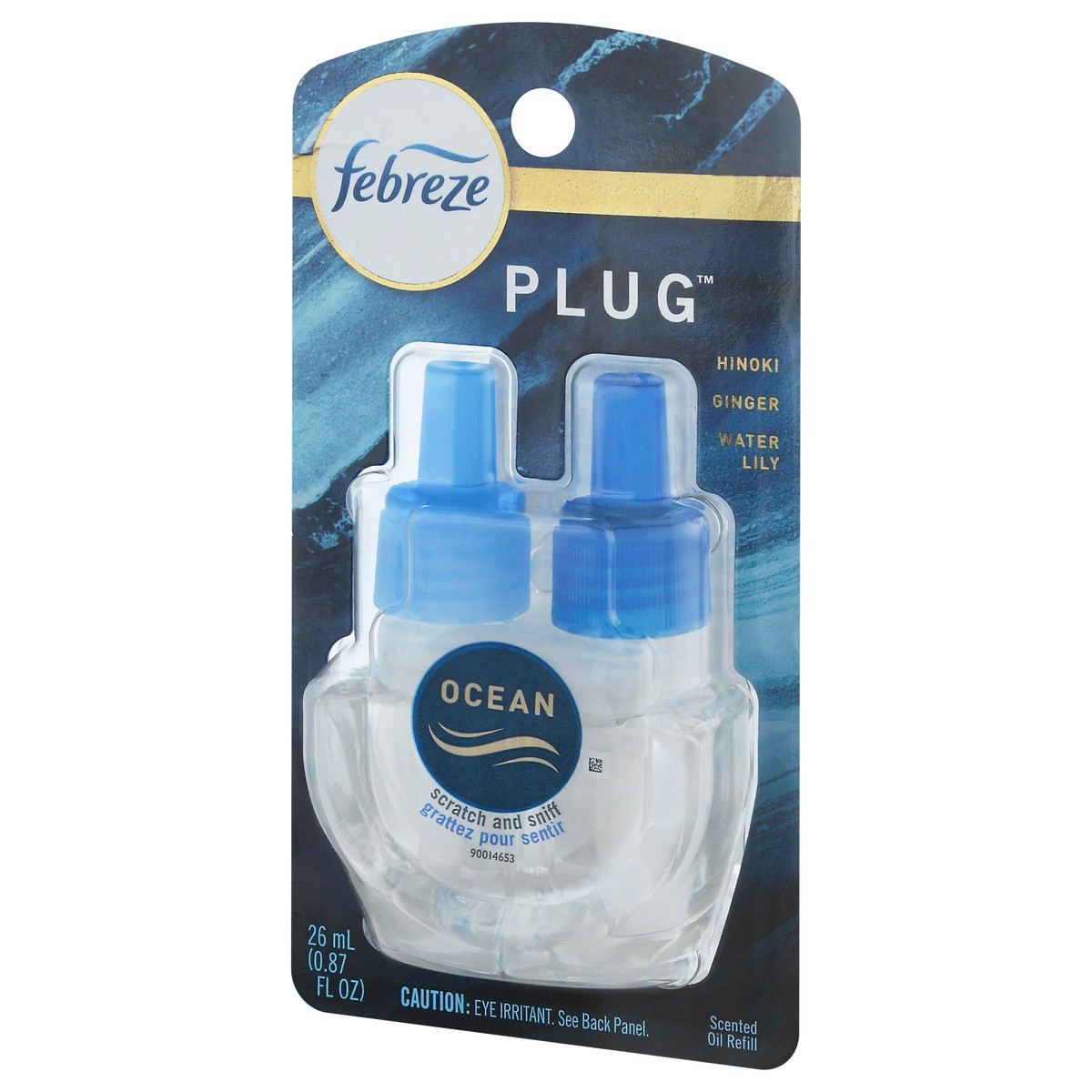 slide 4 of 10, Febreze Odor-Fighting Fade Defy PLUG Air Freshener Refill, Ocean, (1) .87 fl. oz. Oil Refill, 0.87 oz