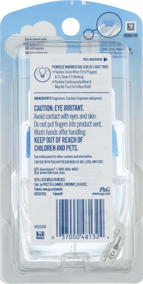 slide 7 of 10, Febreze Odor-Fighting Fade Defy PLUG Air Freshener Refill, Ocean, (1) .87 fl. oz. Oil Refill, 0.87 oz