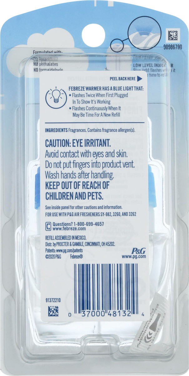 slide 6 of 10, Febreze Odor-Fighting Fade Defy PLUG Air Freshener Refill, Ocean, (1) .87 fl. oz. Oil Refill, 0.87 oz