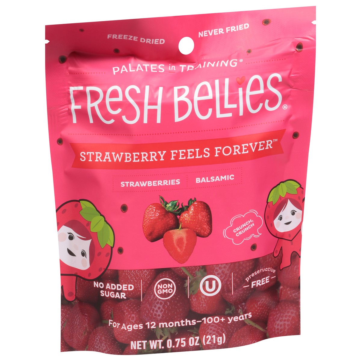 slide 2 of 9, Fresh Bellies Toddler Snack, Strawberry & Balsamic, 0.75 oz