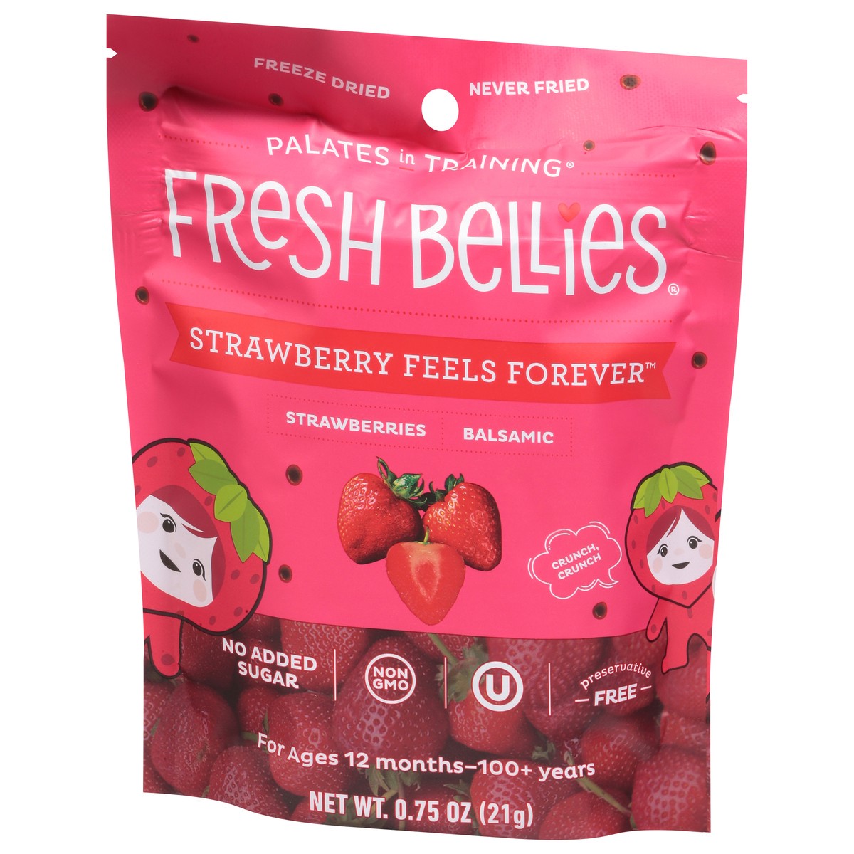 slide 3 of 9, Fresh Bellies Toddler Snack, Strawberry & Balsamic, 0.75 oz