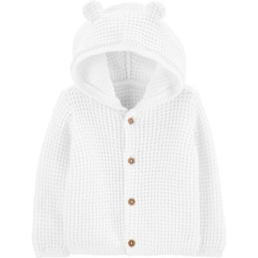 slide 1 of 1, Carter's Hooded Cardigan In Ivory, 1 ct