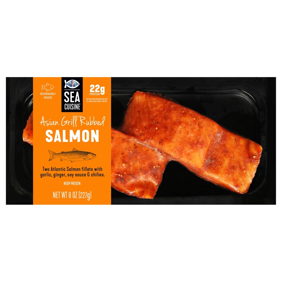 slide 1 of 1, Sea Cuisine Asian Grill Rubbed Salmon 8 oz. Pack, 8 oz