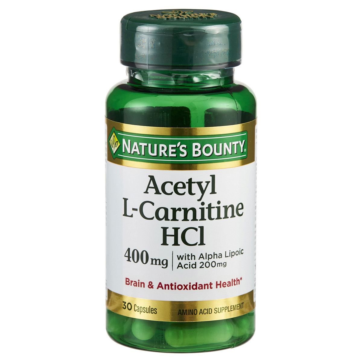 slide 1 of 1, Nature's Bounty Acetyl L-Carnitine HCl, 400 mg, Capsules, 30 ct