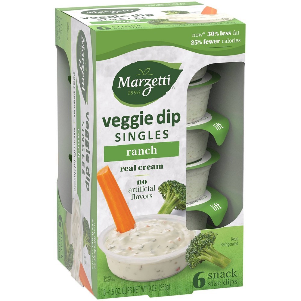 slide 2 of 4, Marzetti Ranch Veggie Dip Singles 6-1.5 oz. Cups, 6 ct