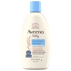 Aveeno Baby Cleansing Therapy Moisturizing Wash, Natural Oatmeal & ProVitamin B5, 8 Oz
