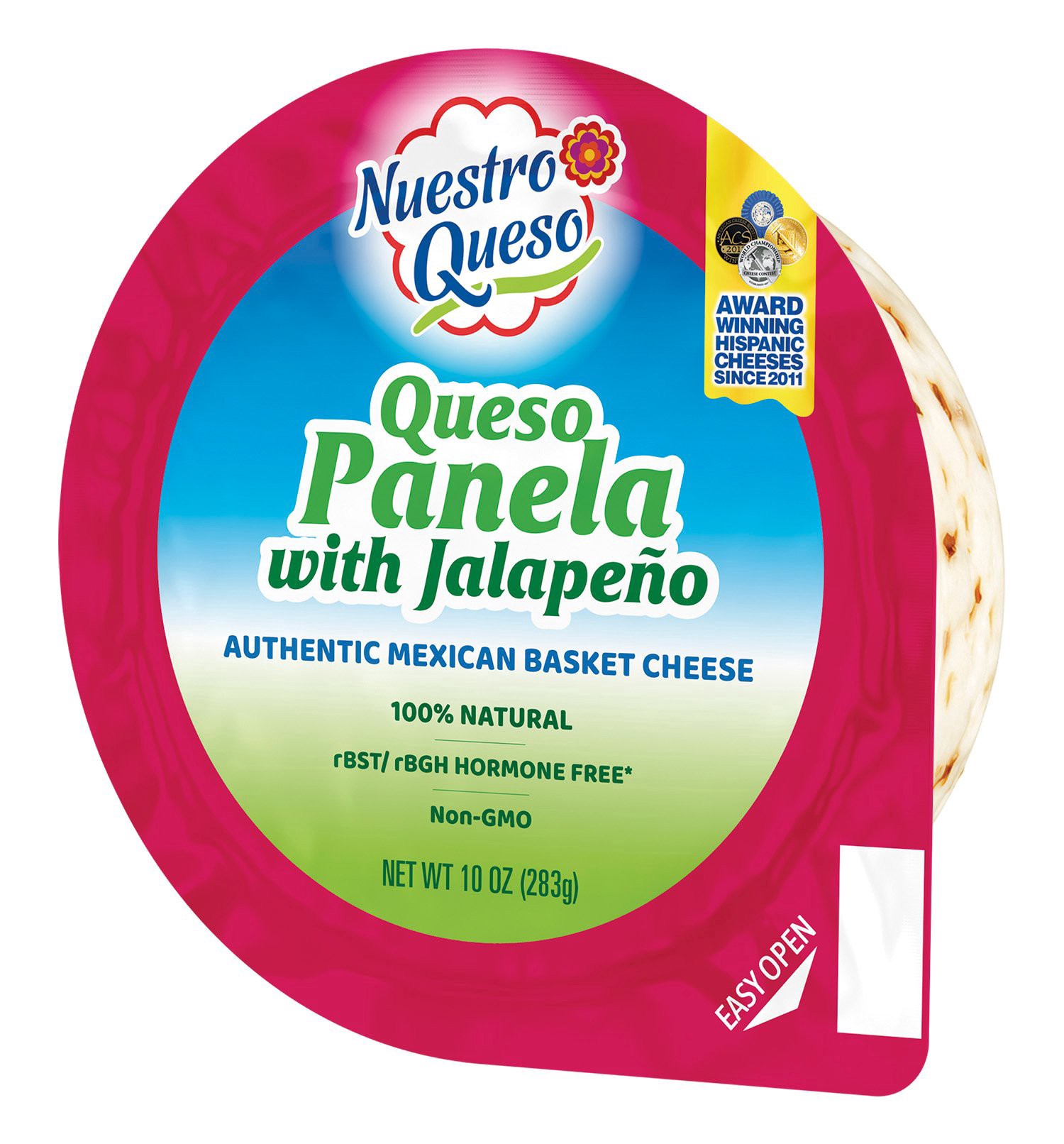 slide 1 of 1, Nuestro Queso Panela Cheese With Jalapeno, 10 oz