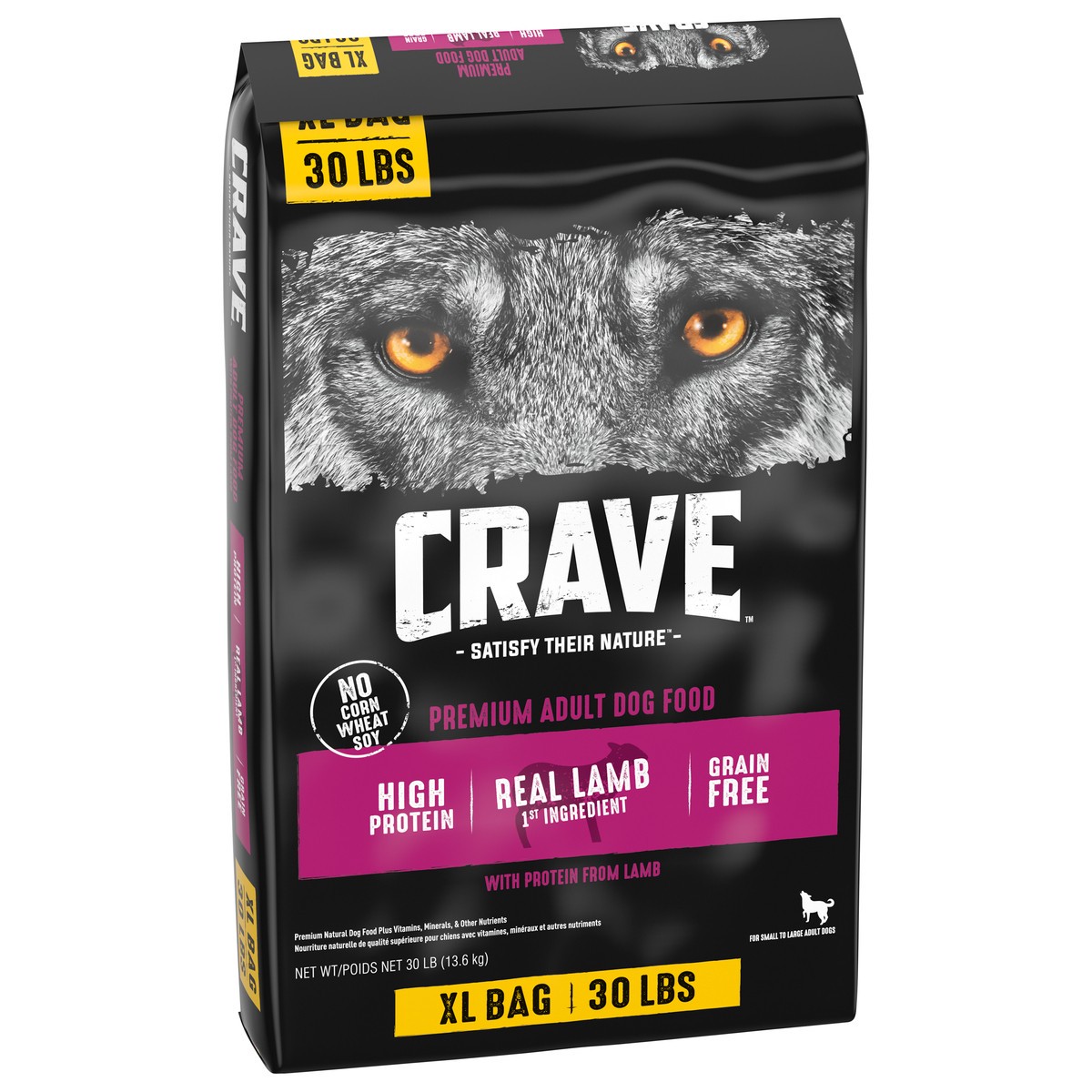 slide 7 of 10, CRAVE XL Premium Adult Dog Food XL 30 lb, 30 lb