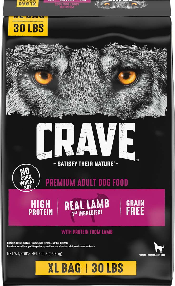 slide 5 of 10, CRAVE XL Premium Adult Dog Food XL 30 lb, 30 lb